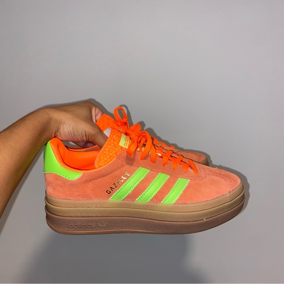 Adidas Gazelle Bold Solar Orange Sneakers - Picture 3 of 7